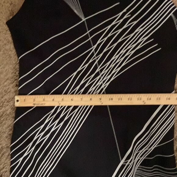 NWT Ronni Nicole By Ouieda Vintage Black White Maxi Dress size 14 Y2K Events - Picture 8 of 9